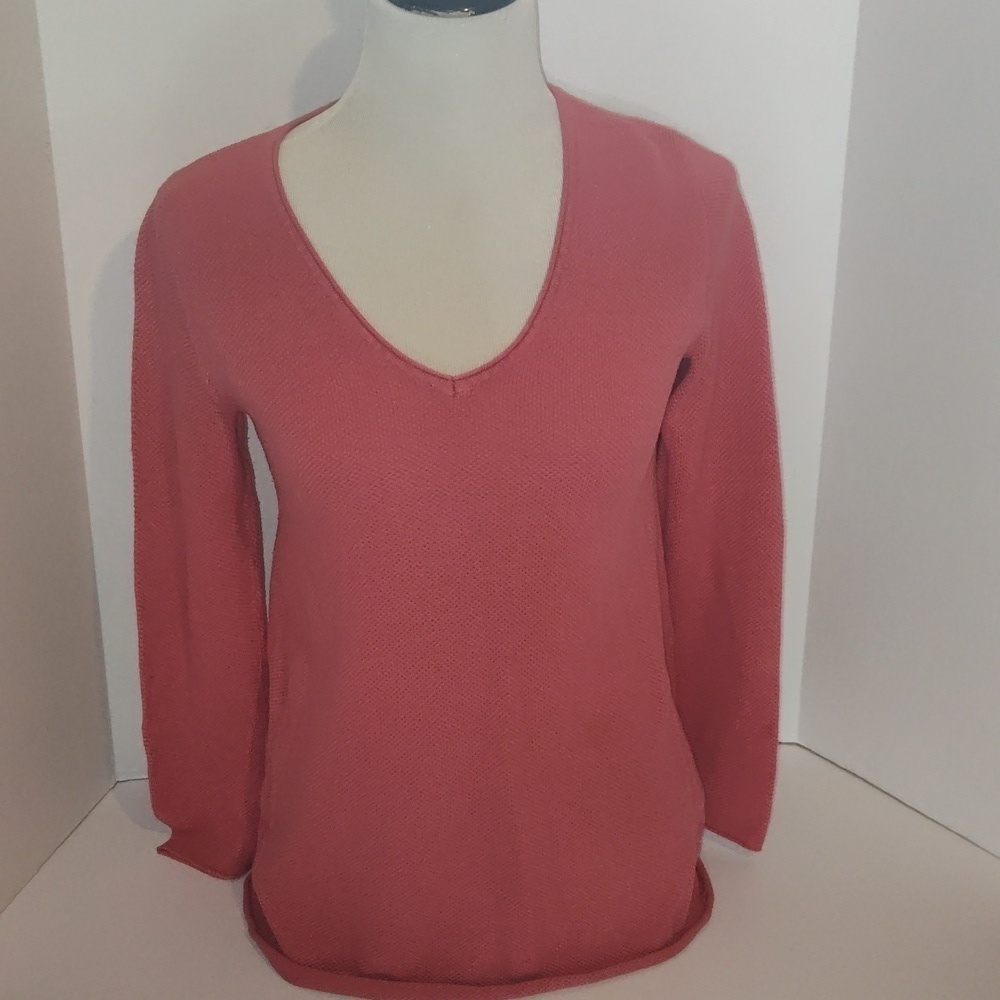 J. Jill pink V neck sweater size Xsmall